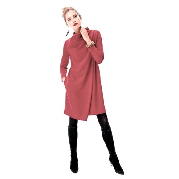 Joan Vass drape front dress - Picture 1 of 9